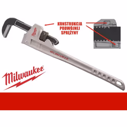Milwaukee 48 22 7210 48227210 Aluminium Pipe Wrench-10 Inch, Red