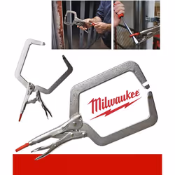 Milwaukee 48223533 9" Deep Reach Locking C-Clamp, Silver