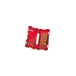 Milwaukee Metal Drill Bit Set 48894759Â 56Â g Red Hex titanium Shockwave, 1Â W, 0Â V
