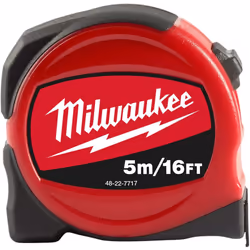 Milwaukee 48227717 Slimline Tape Measure 5m/16ft (Width 25mm)