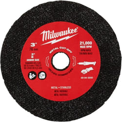 Milwaukee 49943000 3 Metal Cut Off Wheel  3 Pack