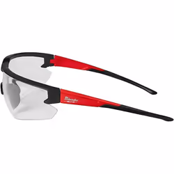 Anti-Fog Safety Glasses Clear Lens Black/Red Frame 1 pc. - Case of: 1;