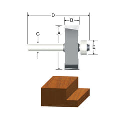 ROUTER BIT 12 RABBETING Pack of 1