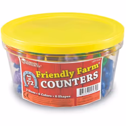 Learning Resources Friendly Farm Animal Counters (Set of 72)