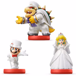 Amiibo 3 Pack - Mario, Peach & Bowser (Wedding) (Super Mario Odyssey Collection)