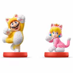 Nintendo amiibo Cat Mario & Cat Peach, Interactive gaming figure, Nintendo Switch, Amiibo, Multicolour, Super Mario 3D World ...