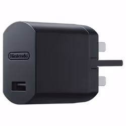 Nintendo USB Power Adapter, Gaming controller, Indoor, 100 - 240 V, AC-to-DC, Type G, Black