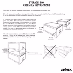 Storex Plastic Archive Storage Lock  Letter Size  18-Inch Drawer  Black (STX61178U01C)