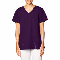 Dickies Women's Xtreme Stretch V-Neck Scrubs Shirt  Eggplant  Medium