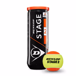 DUNLOP Tennis Ball Stage 2 Orange - for Beginners and Kids on Middle C