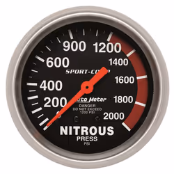 Auto Meter 3428 Sport-Comp Mechanical Nitrous Pressure Gauge 2.625 in.
