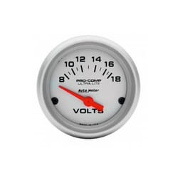 Auto Meter 4391 Mini Ultra-Lite Electric Voltmeter Gauge - 2.06 in. - 8-18V