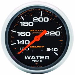 AUTO METER 5432 Water Temp 120-240F Liquid Filled 2 5/8"""""""" Gauge PRO-COMP