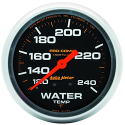 AUTO METER 5432 Water Temp 120-240F Liquid Filled 2 5/8"""""""" Gauge  PRO-COMP