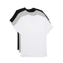 Calvin Klein Men`s Classic Fit Cotton V-Neck T-Shirts 3 Pack (Black(NP