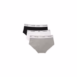 Calvin Klein Girls Little Modern Cotton Hipster Underwear  Multipack  Heather GreyClassic WhiteBlack  XLarge