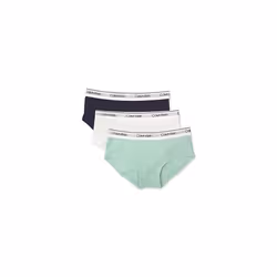 Calvin Klein Girls Little Modern Cotton Hipster Underwear  Multipack  TealClassic WhiteSymphony Blue  Large