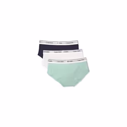 Calvin Klein Girls Little Modern Cotton Hipster Underwear  Multipack  TealClassic WhiteSymphony Blue  Large