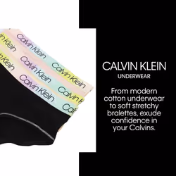 Calvin Klein Girls Little Modern Cotton Bikini Panty Underwear  3 PackCrystal Pink  Classic White  Heather Grey  XLarge