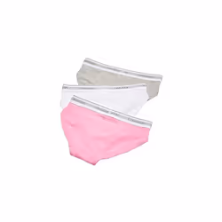 Calvin Klein Girls Little Modern Cotton Bikini Panty Underwear  3 PackSachet Pink  Classic White  Heather Grey  Large