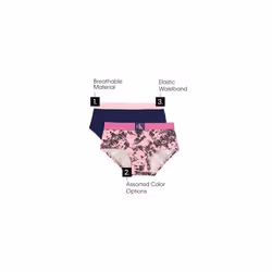 Calvin Klein Girls Little Modern Cotton Bikini Panty Underwear  3 PackSachet Pink  Classic White  Heather Grey  XLarge