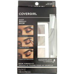 COVERGIRL - Easy Breezy Brow Powder Kit  three shades brow definer  professional double-ended angled brush  effortless  100% Cruelty-Free(Packaging Ma