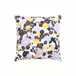 Kate Spade New York KSNY Swing Flora Decorative Pillow  18X18 inch  White/Yellow/Lavender/Brown