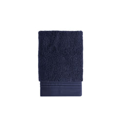 Kate Spade New York Scallop Pleat 580 GSM Terry 1 Piece Wash Cloth  13 x 13 Inches  100% Cotton (French navy)