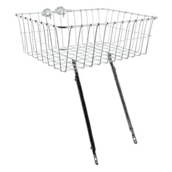 Wald 1392 Standard Large Front Handlebar Bike Basket (Silver)