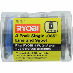 Ryobi One+ AC14RL3A OEM .065 Line and Spool Replacement for Ryobi 18v, 24v, and 40v Cordless Trimmers (3 Pack)