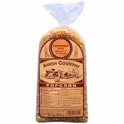 Amish country Popcorn 1 lb Bag Ladyfinger Popcorn Kernels Old Fashi