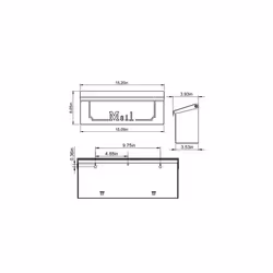 Gibraltar Mailboxes Townhouse Small Capacity Galvanized Steel Black  W