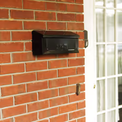Gibraltar Mailboxes Townhouse Small Capacity Galvanized Steel Black  W
