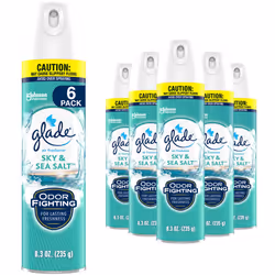 Glade Air Freshener  Room Spray  Sky & Sea Salt  8.3 Oz  6 Count
