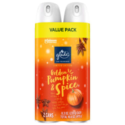 Glade Air Freshener Room Spray  Golden Pumpkin & Spice  8.3 oz  Limited Edition Scent  2 Count