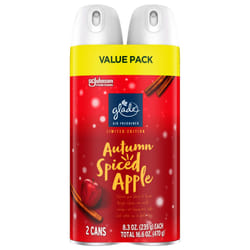 Glade Air Freshener Room Spray  Autumn Spiced Apple  8.3 oz  Limited Edition Scent  2 Count