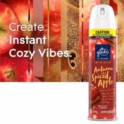 Glade Air Freshener Room Spray  Autumn Spiced Apple  8.3 oz  Limited Edition Scent  2 Count