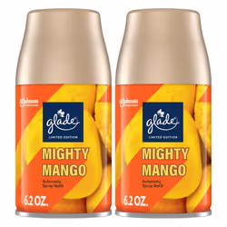 Glade Automatic Spray Refill  Mighty Mango  Scented Air Freshener for Home and Bathroom  6.2 Oz  2 Count