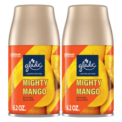 Glade Automatic Spray Refill  Mighty Mango  Scented Air Freshener for Home and Bathroom  6.2 Oz  2 Count