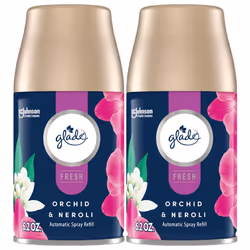 Glade Automatic Spray Refill Air Freshener for Home and Bathroom Orchid & Neroli Fresh Collection 6.2 Oz 2 Count