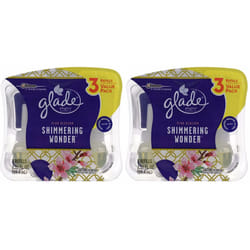 6 X Glade Electric Plug In Refill Plum Blossom Shimmering Wonder