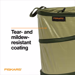 Fiskars Kangaroo Collapsible Garden Bag for Yard Waste  10 Gallon Reusable Container for Lawn Care and Gardening