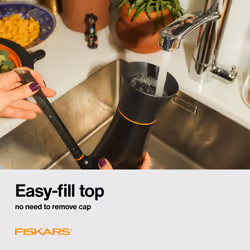 Fiskars Small Watering Can 40 oz for Indoor Gardening  Water Can for Indoor Plants  AntiDrip and Removable Nozzle  Made with