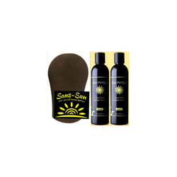 Tan Physics True Color Sunless Tanner  8 Fl oz (Pack of 2) withTanning Mitts by Sans-Sun - Self Tanner - Sunless Tanning Lotion - Self Tanne