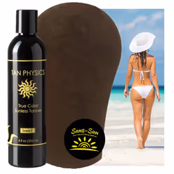 Tan Physics True color Tanner 8 oz w Tanning Mitt by Sans-Sun