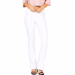 cello Womens Juniors Mid Waist Skinny Fit Bootcut Pants (XL White)