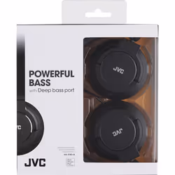 JVC Foldable Lightweight Powerful Bass Over-Ear Headphones - Black