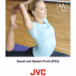 JVC HAEB75R Sports Clip Headphone  Red  Small