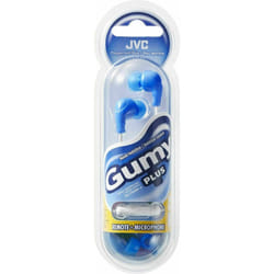 JVC Gumy Plus In-Ear Earbud Headphones with Microphone HA-FX65M Blue