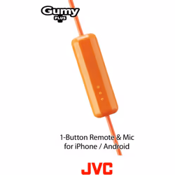 JVC Gumy Plus In-Ear Earbud Headphones with Microphone HA-FX65M Blue